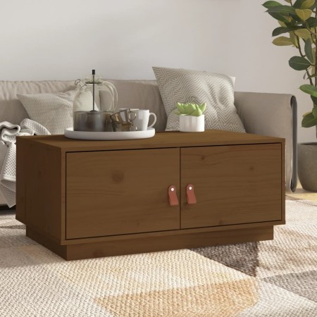 Solid pine wood honey brown coffee table 80x50x35 cm by vidaXL, Coffee table - Ref: Foro24-818253, Price: 68,01 €, Discount: %