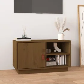 TV-Schrank aus massivem Kiefernholz, honigbraun, 70 x 34 x 40 cm von vidaXL, TV-Möbel - Ref: Foro24-818238, Preis: 65,86 €, R...