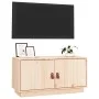 Solid pine wood TV stand 80x34x40 cm by vidaXL, TV Furniture - Ref: Foro24-818230, Price: 70,33 €, Discount: %