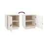 Mesitas de noche 2 uds madera maciza pino blanco 40x34x45 cm de vidaXL, Mesitas de noche - Ref: Foro24-818278, Precio: 67,48 ...