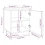 Mesitas de noche 2 uds madera maciza pino blanco 40x34x45 cm de vidaXL, Mesitas de noche - Ref: Foro24-818278, Precio: 67,48 ...