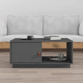 Couchtisch aus massivem grauem Kiefernholz, 80 x 50 x 35,5 cm von vidaXL, Couchtisch - Ref: Foro24-818262, Preis: 60,20 €, Ra...