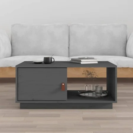 Solid gray pine wood coffee table 80x50x35.5 cm by vidaXL, Coffee table - Ref: Foro24-818262, Price: 60,20 €, Discount: %
