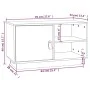 Massiver TV-Schrank aus weißem Kiefernholz, 70 x 34 x 40 cm von vidaXL, TV-Möbel - Ref: Foro24-818236, Preis: 65,00 €, Rabatt: %