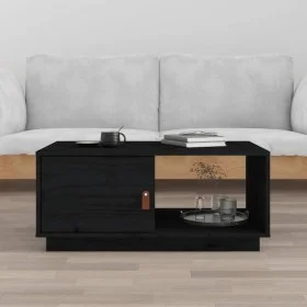 Couchtisch aus massivem Kiefernholz schwarz 80x50x35,5 cm von vidaXL, Couchtisch - Ref: Foro24-818264, Preis: 57,41 €, Rabatt: %