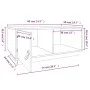 Solid gray pine wood coffee table 80x50x35.5 cm by vidaXL, Coffee table - Ref: Foro24-818262, Price: 60,20 €, Discount: %