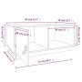 Solid black pine wood coffee table 80x50x35.5 cm by vidaXL, Coffee table - Ref: Foro24-818264, Price: 57,41 €, Discount: %