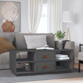 Couchtisch aus massivem Kiefernholz grau 100x50x41 cm von vidaXL, Couchtisch - Ref: Foro24-818272, Preis: 128,10 €, Rabatt: %
