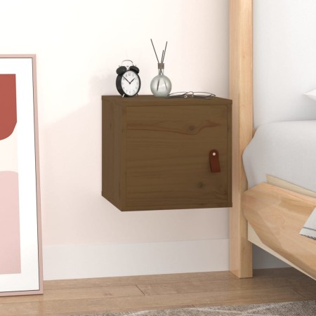 Honigbrauner Hängeschrank aus massivem Kiefernholz 31,5x30x30cm von vidaXL, Regale und Regale - Ref: Foro24-818361, Preis: 47...