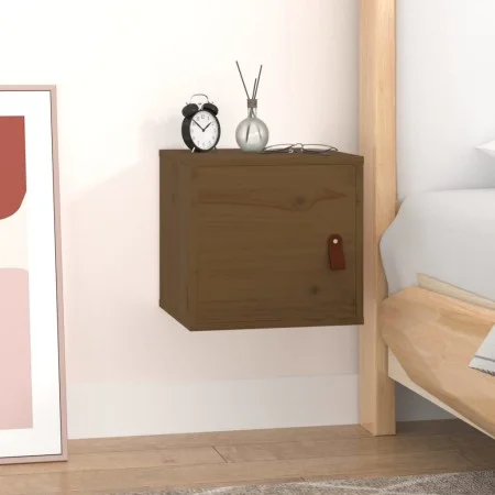 Solid pine wood honey brown wall cabinet 31.5x30x30cm by vidaXL, Shelves and shelves - Ref: Foro24-818361, Price: 46,38 €, Di...