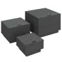 Cajas de almacenaje con tapa 3 pzas madera maciza pino gris de vidaXL, Taquillas y armarios de almacenamiento - Ref: Foro24-8...