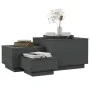 Cajas de almacenaje con tapa 3 pzas madera maciza pino gris de vidaXL, Taquillas y armarios de almacenamiento - Ref: Foro24-8...