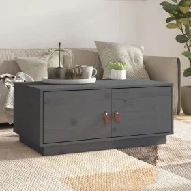 Solid gray pine wood coffee table 80x50x35 cm by vidaXL, Coffee table - Ref: Foro24-818252, Price: 79,27 €, Discount: %
