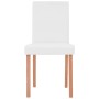 7-teiliges Esszimmer-Set aus Eichenholz + Kunstleder in Creme-Farbe von vidaXL, Möbelsets für Küchen und Esszimmer - Ref: For...