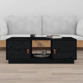 Couchtisch aus massivem schwarzem Kiefernholz, 100 x 50 x 35 cm von vidaXL, Couchtisch - Ref: Foro24-818269, Preis: 90,87 €, ...