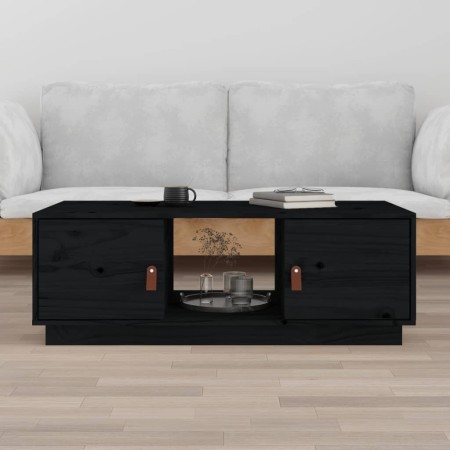 Couchtisch aus massivem schwarzem Kiefernholz, 100 x 50 x 35 cm von vidaXL, Couchtisch - Ref: Foro24-818269, Preis: 90,83 €, ...