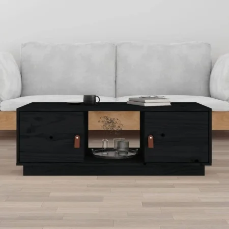 Solid black pine wood coffee table 100x50x35 cm by vidaXL, Coffee table - Ref: Foro24-818269, Price: 89,90 €, Discount: %