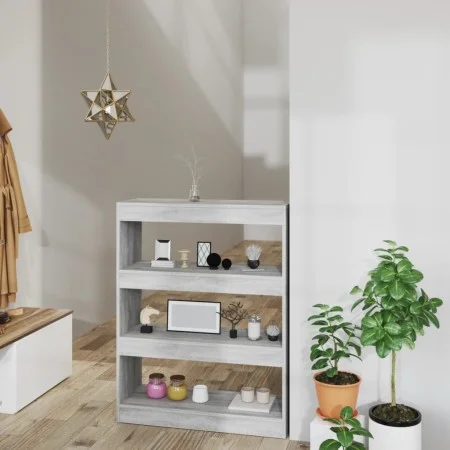 Estantería madera contrachapada gris Sonoma 80x30x103 cm de vidaXL, Librerías y estanterías - Ref: Foro24-813618, Precio: 46,...