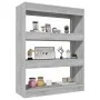 Estantería madera contrachapada gris Sonoma 80x30x103 cm de vidaXL, Librerías y estanterías - Ref: Foro24-813618, Precio: 46,...