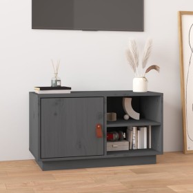 TV-Schrank aus massivem Kiefernholz, grau, 70 x 34 x 40 cm von vidaXL, TV-Möbel - Ref: Foro24-818237, Preis: 65,98 €, Rabatt: %