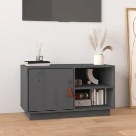 TV-Schrank aus massivem Kiefernholz, grau, 70 x 34 x 40 cm von vidaXL, TV-Möbel - Ref: Foro24-818237, Preis: 65,13 €, Rabatt: %
