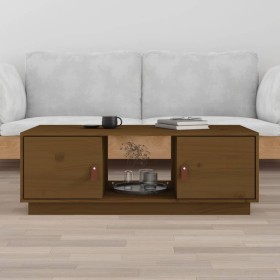 Massiver Couchtisch aus honigbraunem Kiefernholz, 100 x 50 x 35 cm von vidaXL, Couchtisch - Ref: Foro24-818268, Preis: 72,45 ...