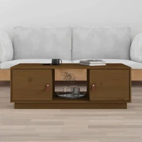Solid honey brown pine wood coffee table 100x50x35 cm by vidaXL, Coffee table - Ref: Foro24-818268, Price: 72,45 €, Discount: %