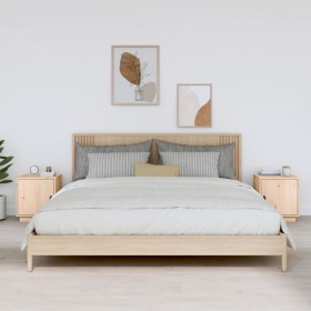 Mesitas de noche 2 uds madera maciza de pino 40x34x45 cm de vidaXL, Mesitas de noche - Ref: Foro24-818276, Precio: 71,92 €, D...