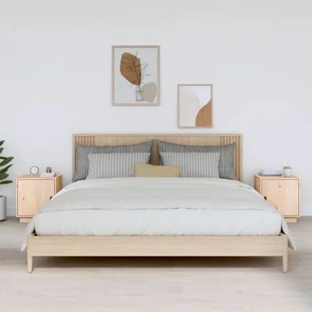 Mesitas de noche 2 uds madera maciza de pino 40x34x45 cm de vidaXL, Mesitas de noche - Ref: Foro24-818276, Precio: 70,99 €, D...