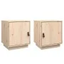 Mesitas de noche 2 uds madera maciza de pino 40x34x45 cm de vidaXL, Mesitas de noche - Ref: Foro24-818276, Precio: 70,99 €, D...