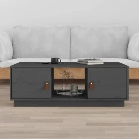 Couchtisch aus massivem grauem Kiefernholz, 100 x 50 x 35 cm von vidaXL, Couchtisch - Ref: Foro24-818267, Preis: 89,58 €, Rab...