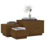 Storage boxes with lid 3 pcs solid honey pine wood by vidaXL, Lockers and storage cabinets - Ref: Foro24-818248, Price: 99,80...