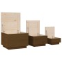 Storage boxes with lid 3 pcs solid honey pine wood by vidaXL, Lockers and storage cabinets - Ref: Foro24-818248, Price: 99,80...