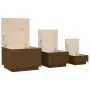 Storage boxes with lid 3 pcs solid honey pine wood by vidaXL, Lockers and storage cabinets - Ref: Foro24-818248, Price: 99,80...