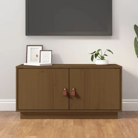 Honey brown solid pine wood TV cabinet 80x34x40 cm by vidaXL, TV Furniture - Ref: Foro24-818233, Price: 69,07 €, Discount: %