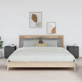 Bedside tables 2 pcs solid gray pine wood 40x34x45 cm by vidaXL, Nightstands - Ref: Foro24-818280, Price: 64,25 €, Discount: %
