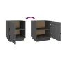 Bedside tables 2 pcs solid gray pine wood 40x34x45 cm by vidaXL, Nightstands - Ref: Foro24-818280, Price: 64,25 €, Discount: %