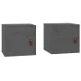 Armarios de pared 2 uds madera maciza pino gris 31,5x30x30 cm de vidaXL, Estantes y estanterías - Ref: Foro24-818360, Precio:...