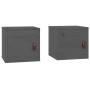 Wandschränke 2 Stück massives Kiefernholz grau 31,5x30x30 cm von vidaXL, Regale und Regale - Ref: Foro24-818360, Preis: 54,66...