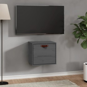 Gray solid pine wood wall cabinet 40x30x35 cm by vidaXL, Shelves and shelves - Ref: Foro24-818347, Price: 48,61 €, Discount: %