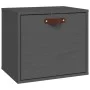 Gray solid pine wood wall cabinet 40x30x35 cm by vidaXL, Shelves and shelves - Ref: Foro24-818347, Price: 47,95 €, Discount: %