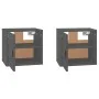 Armarios de pared 2 uds madera maciza pino gris 31,5x30x30 cm de vidaXL, Estantes y estanterías - Ref: Foro24-818360, Precio:...