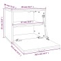 Grauer Wandschrank aus massivem Kiefernholz, 40 x 30 x 35 cm von vidaXL, Regale und Regale - Ref: Foro24-818347, Preis: 48,61...
