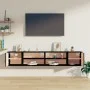 Hängeschränke 2 Stück Massivholz Kiefer schwarz 80x30x30 cm von vidaXL, Regale und Regale - Ref: Foro24-818394, Preis: 77,92 ...