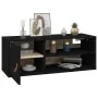Hängeschränke 2 Stück Massivholz Kiefer schwarz 80x30x30 cm von vidaXL, Regale und Regale - Ref: Foro24-818394, Preis: 77,92 ...