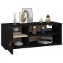 Hängeschränke 2 Stück Massivholz Kiefer schwarz 80x30x30 cm von vidaXL, Regale und Regale - Ref: Foro24-818394, Preis: 77,92 ...