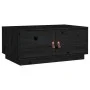 Couchtisch aus massivem schwarzem Kiefernholz, 80 x 50 x 35 cm von vidaXL, Couchtisch - Ref: Foro24-818254, Preis: 79,58 €, R...