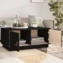 Couchtisch aus massivem schwarzem Kiefernholz, 80 x 50 x 35 cm von vidaXL, Couchtisch - Ref: Foro24-818254, Preis: 79,58 €, R...