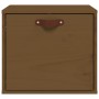 Honey brown solid pine wood wall cabinet 40x30x35 cm by vidaXL, Shelves and shelves - Ref: Foro24-818348, Price: 37,13 €, Dis...