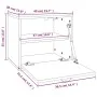 Wandschrank aus massivem Kiefernholz in Honigbraun, 40 x 30 x 35 cm von vidaXL, Regale und Regale - Ref: Foro24-818348, Preis...